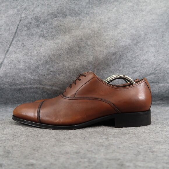 To Boot Shoes Men 8 Oxford Cap Toe Formal Calf Leather Brandon II Classic Cognac - Picture 5 of 16